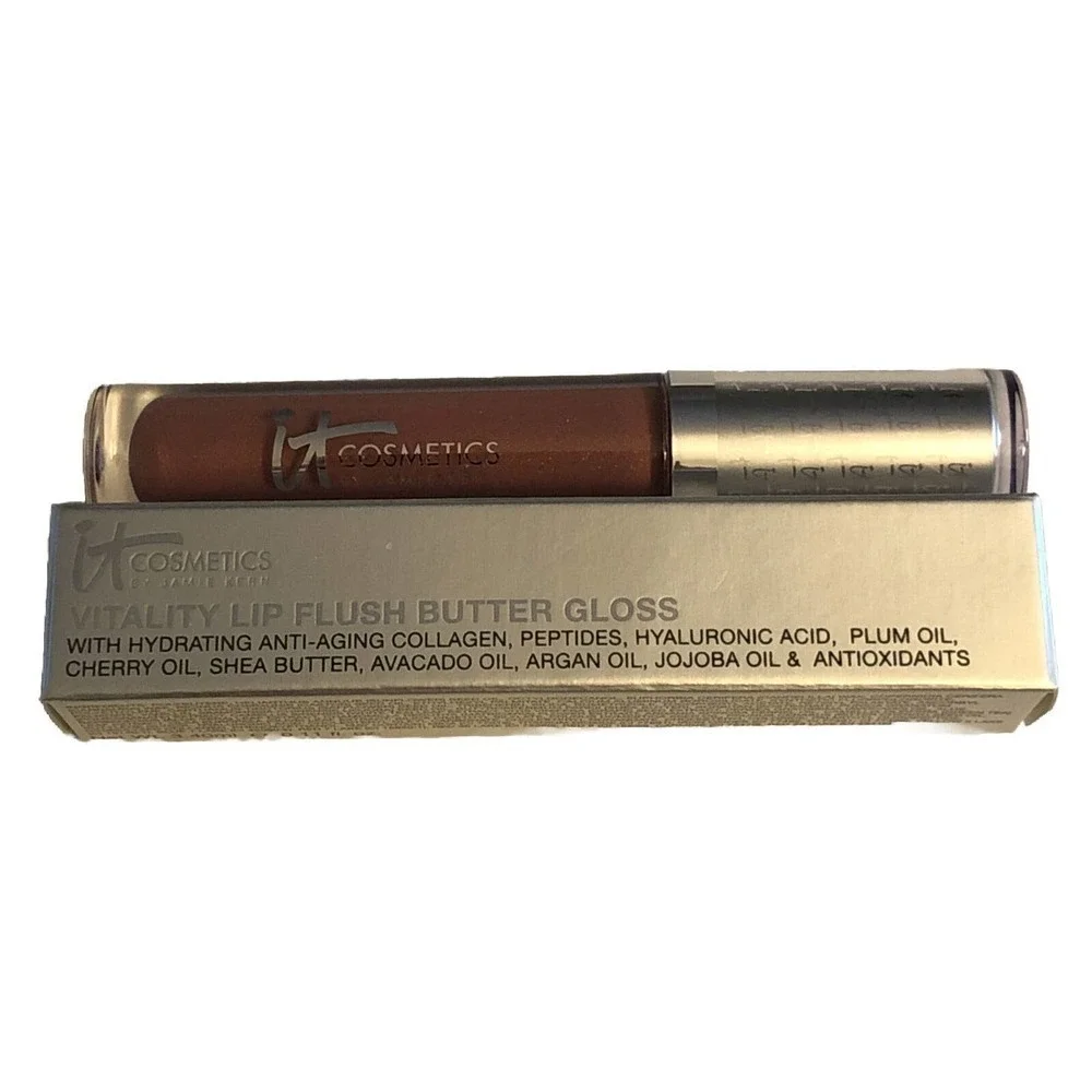 It Cosmetics Lip Flush Lip-Softening Butter Gloss Naturally Pretty BNIB